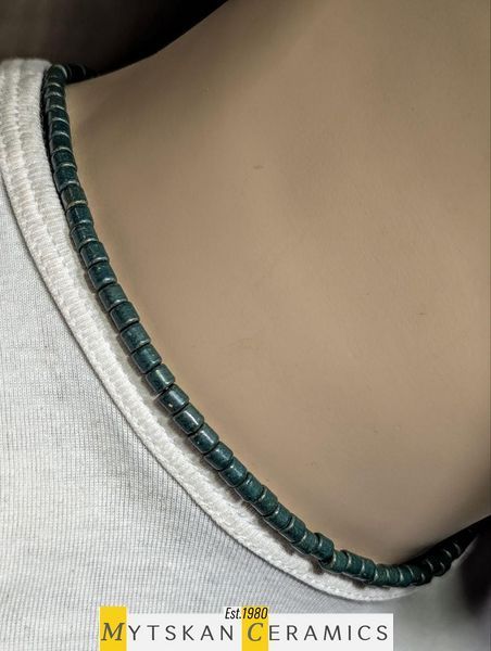 Ceramic necklace, women's jewelry made of natural ceramics. Necklace. Art. 101
