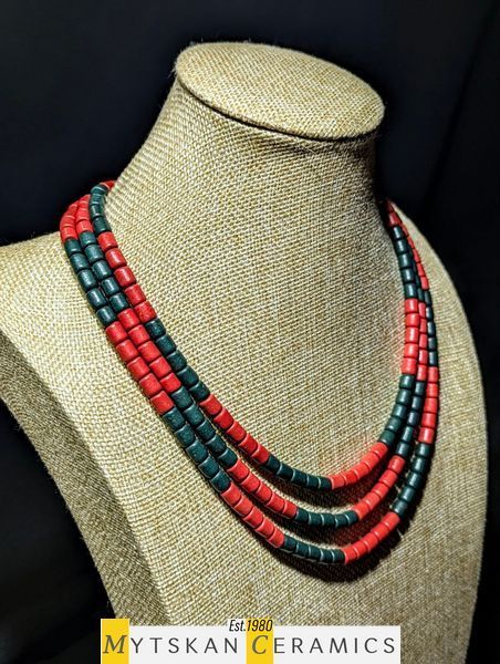 Ceramic necklace, women's jewelry made of natural ceramics. Necklace. Art. 187