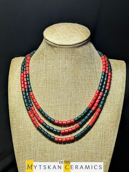 Ceramic necklace, women's jewelry made of natural ceramics. Necklace. Art. 187