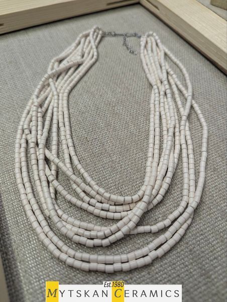 Ceramic necklace, women's jewelry made of natural ceramics. Necklace. Art. 346