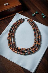 Ceramic necklace, women's jewelry made of natural ceramics. Necklace. Art. 238