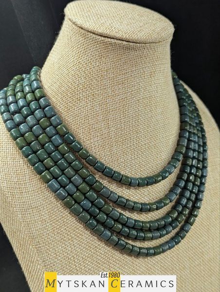 Ceramic necklace, women's jewelry made of natural ceramics. Necklace. Art. 348