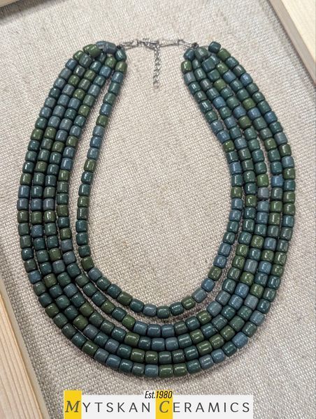 Ceramic necklace, women's jewelry made of natural ceramics. Necklace. Art. 348
