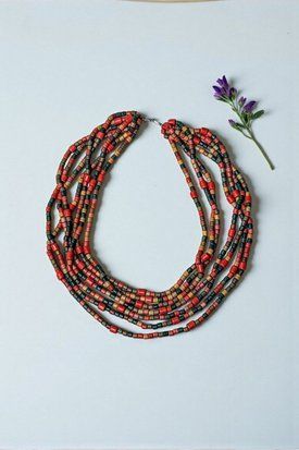 Ceramic necklace, women's jewelry made of natural ceramics. Necklace. Art. 239