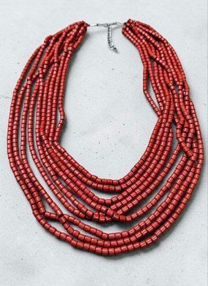 Ceramic necklace, women's jewelry made of natural ceramics. Necklace. Art. 296