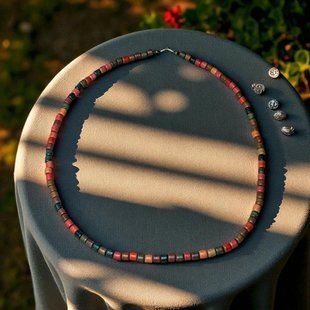 Ceramic necklace, women's jewelry made of natural ceramics. Necklace. Art. 99