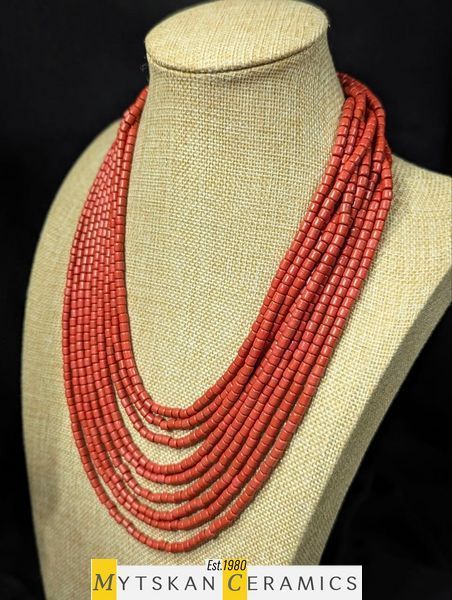 Ceramic necklace, women's jewelry made of natural ceramics. Necklace. Art. 296