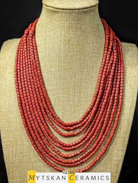 Ceramic necklace, women's jewelry made of natural ceramics. Necklace. Art. 296