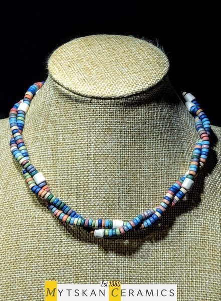 Ceramic necklace, women's jewelry made of natural ceramics. Necklace. Art. 190