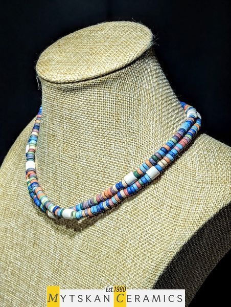 Ceramic necklace, women's jewelry made of natural ceramics. Necklace. Art. 190