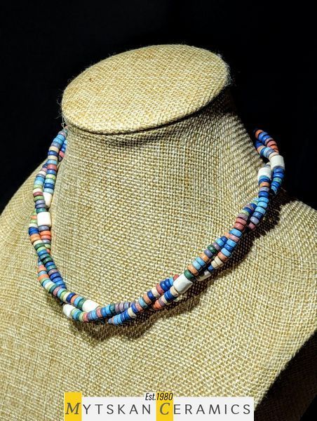 Ceramic necklace, women's jewelry made of natural ceramics. Necklace. Art. 190