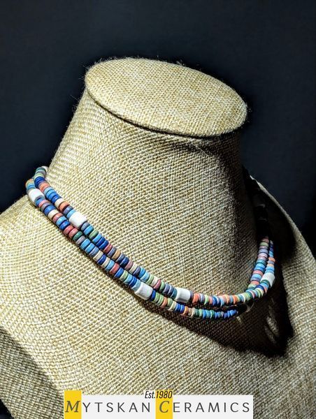 Ceramic necklace, women's jewelry made of natural ceramics. Necklace. Art. 190