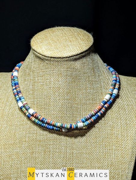 Ceramic necklace, women's jewelry made of natural ceramics. Necklace. Art. 190
