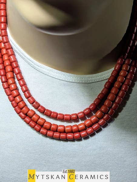 Ceramic necklace, women's jewelry made of natural ceramics. Necklace. Art. 10