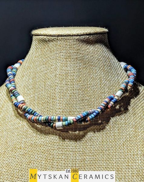 Ceramic necklace, women's jewelry made of natural ceramics. Necklace. Art. 190