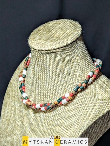 Ceramic necklace, women's jewelry made of natural ceramics. Necklace. Art. 191