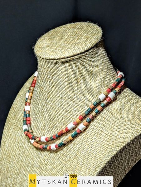 Ceramic necklace, women's jewelry made of natural ceramics. Necklace. Art. 191