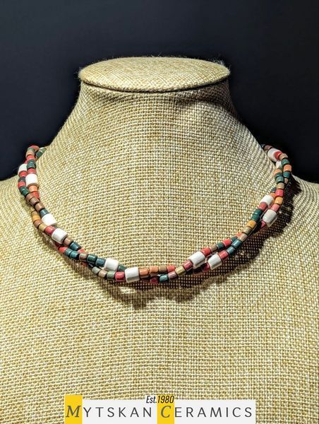 Ceramic necklace, women's jewelry made of natural ceramics. Necklace. Art. 191