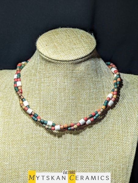 Ceramic necklace, women's jewelry made of natural ceramics. Necklace. Art. 191