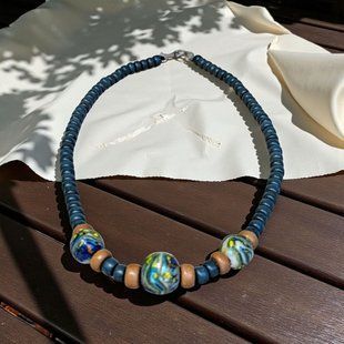 Ceramic necklace, women's jewelry made of natural ceramics. Necklace. Art. 192