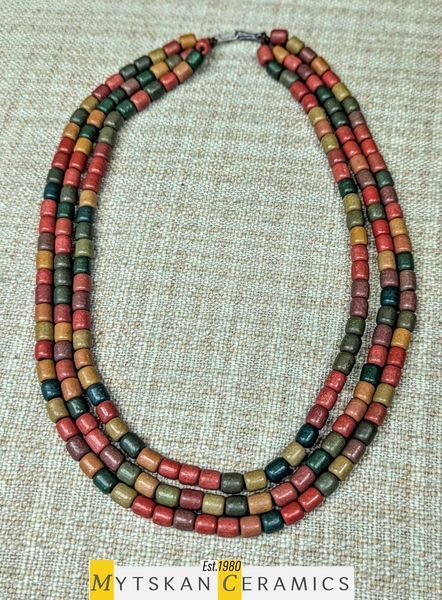 Ceramic necklace, women's jewelry made of natural ceramics. Necklace. Art. 23
