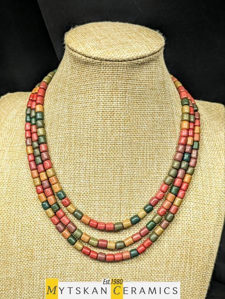 Ceramic necklace, women's jewelry made of natural ceramics. Necklace. Art. 23