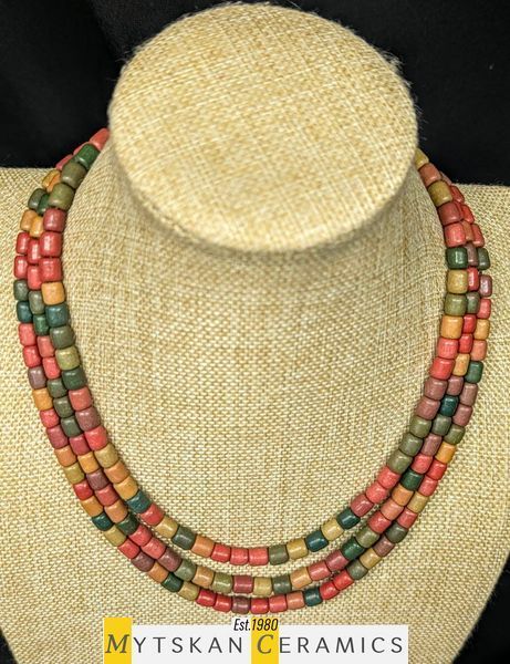 Ceramic necklace, women's jewelry made of natural ceramics. Necklace. Art. 23