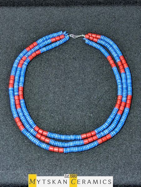 Ceramic necklace, women's jewelry made of natural ceramics. Necklace. Art. 148