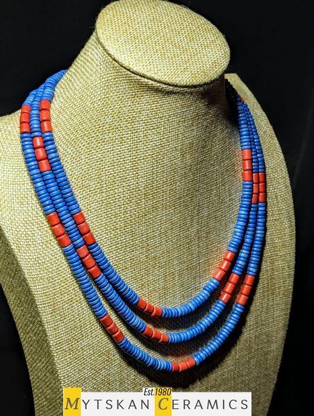 Ceramic necklace, women's jewelry made of natural ceramics. Necklace. Art. 148