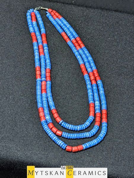 Ceramic necklace, women's jewelry made of natural ceramics. Necklace. Art. 148