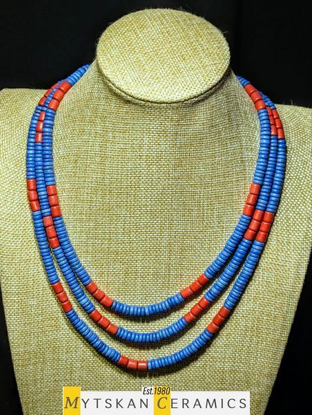Ceramic necklace, women's jewelry made of natural ceramics. Necklace. Art. 148