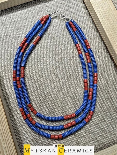 Ceramic necklace, women's jewelry made of natural ceramics. Necklace. Art. 148