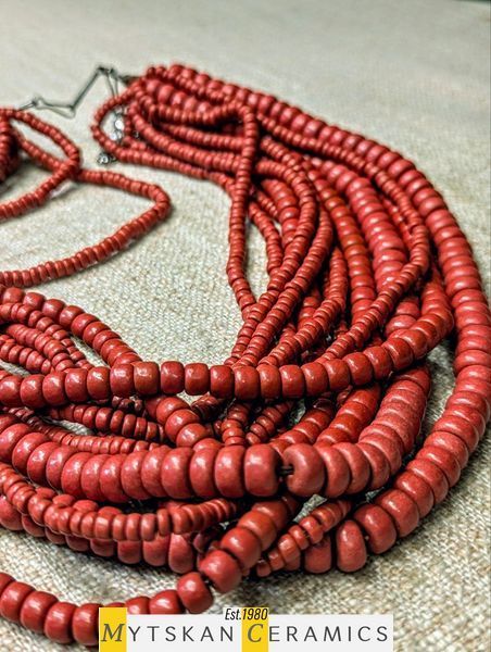 Ceramic necklace, women's jewelry made of natural ceramics. Necklace. Art. 281
