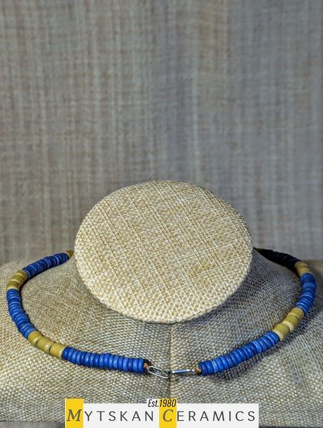 Ceramic necklace, women's jewelry made of natural ceramics. Necklace. Art. 124