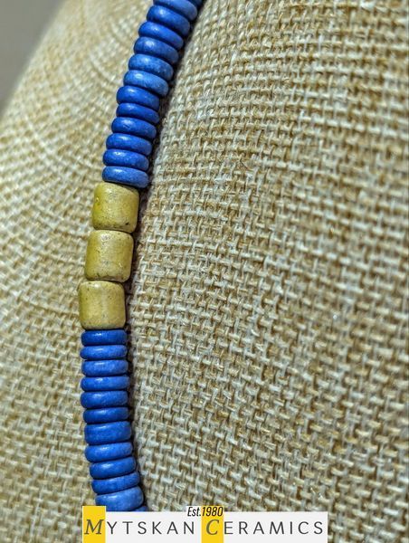 Ceramic necklace, women's jewelry made of natural ceramics. Necklace. Art. 124