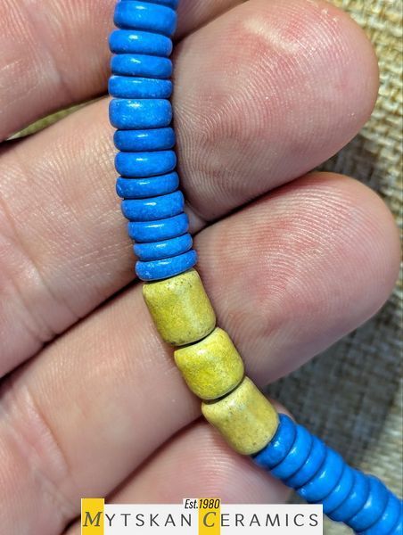 Ceramic necklace, women's jewelry made of natural ceramics. Necklace. Art. 124