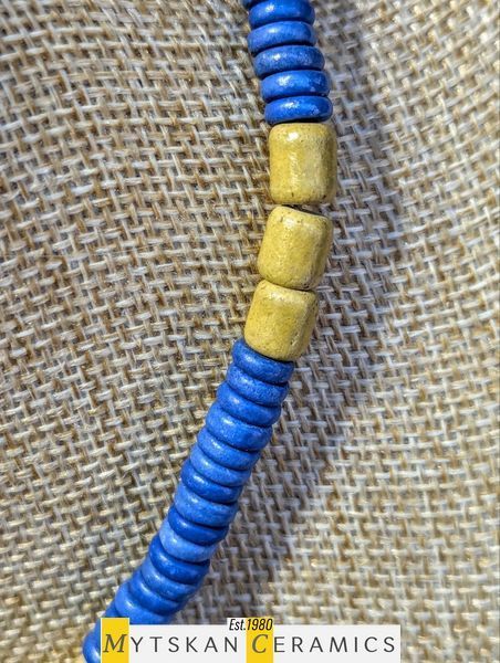 Ceramic necklace, women's jewelry made of natural ceramics. Necklace. Art. 124