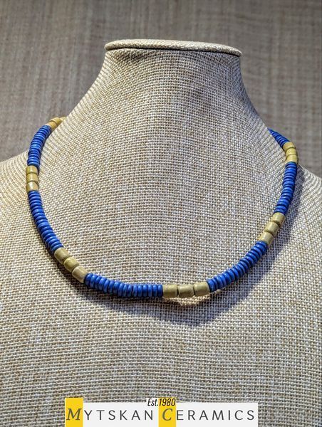 Ceramic necklace, women's jewelry made of natural ceramics. Necklace. Art. 124