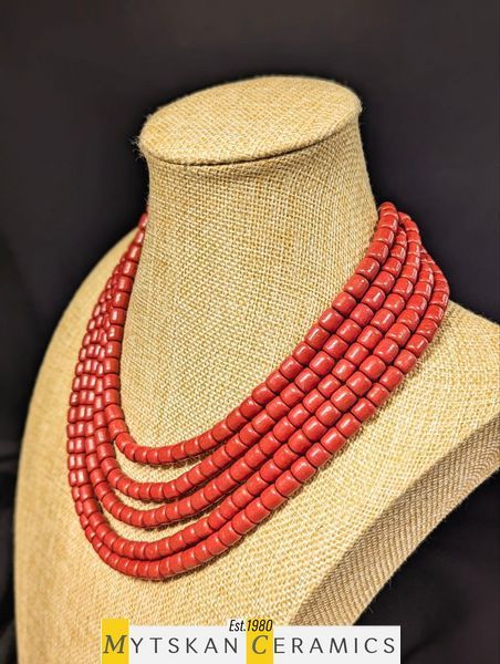 Ceramic necklace, women's jewelry made of natural ceramics. Necklace. Art. 31