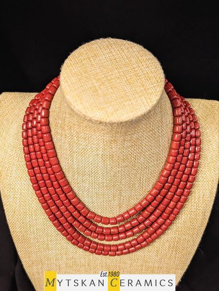 Ceramic necklace, women's jewelry made of natural ceramics. Necklace. Art. 31