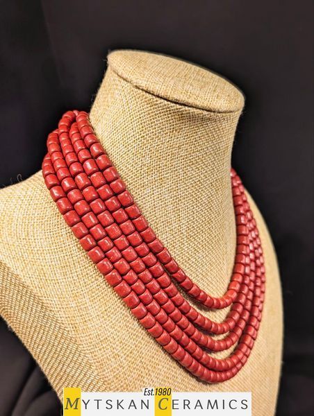 Ceramic necklace, women's jewelry made of natural ceramics. Necklace. Art. 31