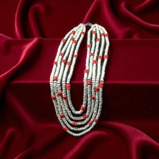 Ceramic necklace, women's jewelry made of natural ceramics. Necklace. Art. 149