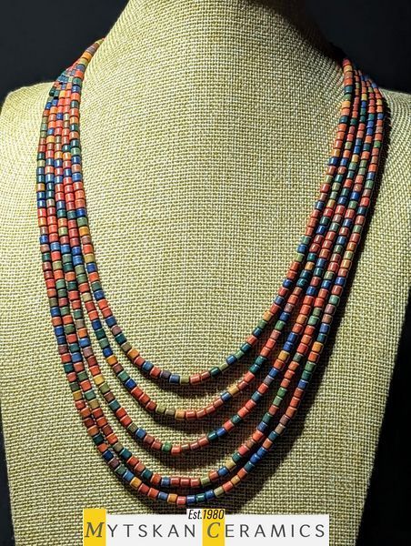 Ceramic necklace, women's jewelry made of natural ceramics. Necklace. Art. 244