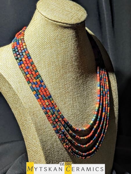 Ceramic necklace, women's jewelry made of natural ceramics. Necklace. Art. 244