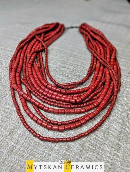 Ceramic necklace, women's jewelry made of natural ceramics. Necklace. Art. 282
