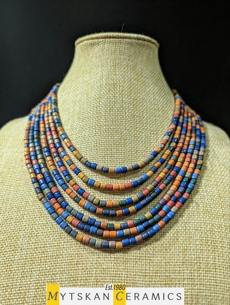 Ceramic necklace, women's jewelry made of natural ceramics. Necklace. Art. 308