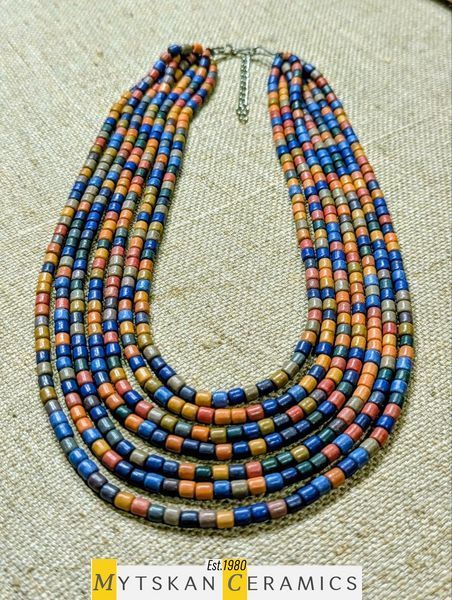 Ceramic necklace, women's jewelry made of natural ceramics. Necklace. Art. 308