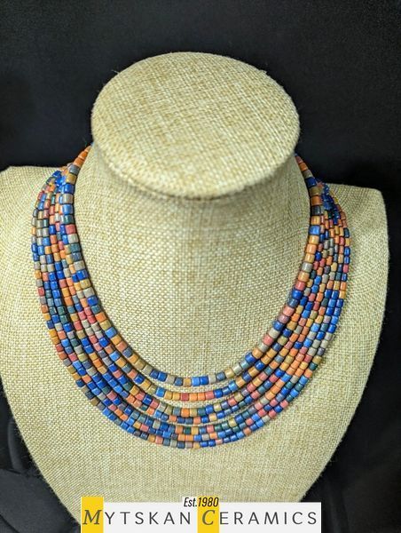 Ceramic necklace, women's jewelry made of natural ceramics. Necklace. Art. 308