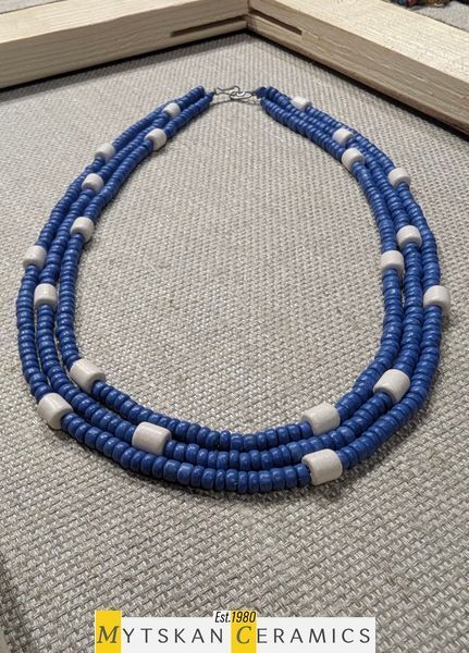 Ceramic necklace, women's jewelry made of natural ceramics. Necklace. Art. 152