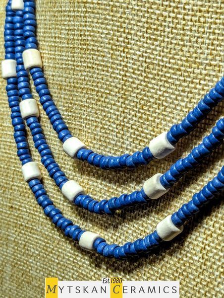 Ceramic necklace, women's jewelry made of natural ceramics. Necklace. Art. 152